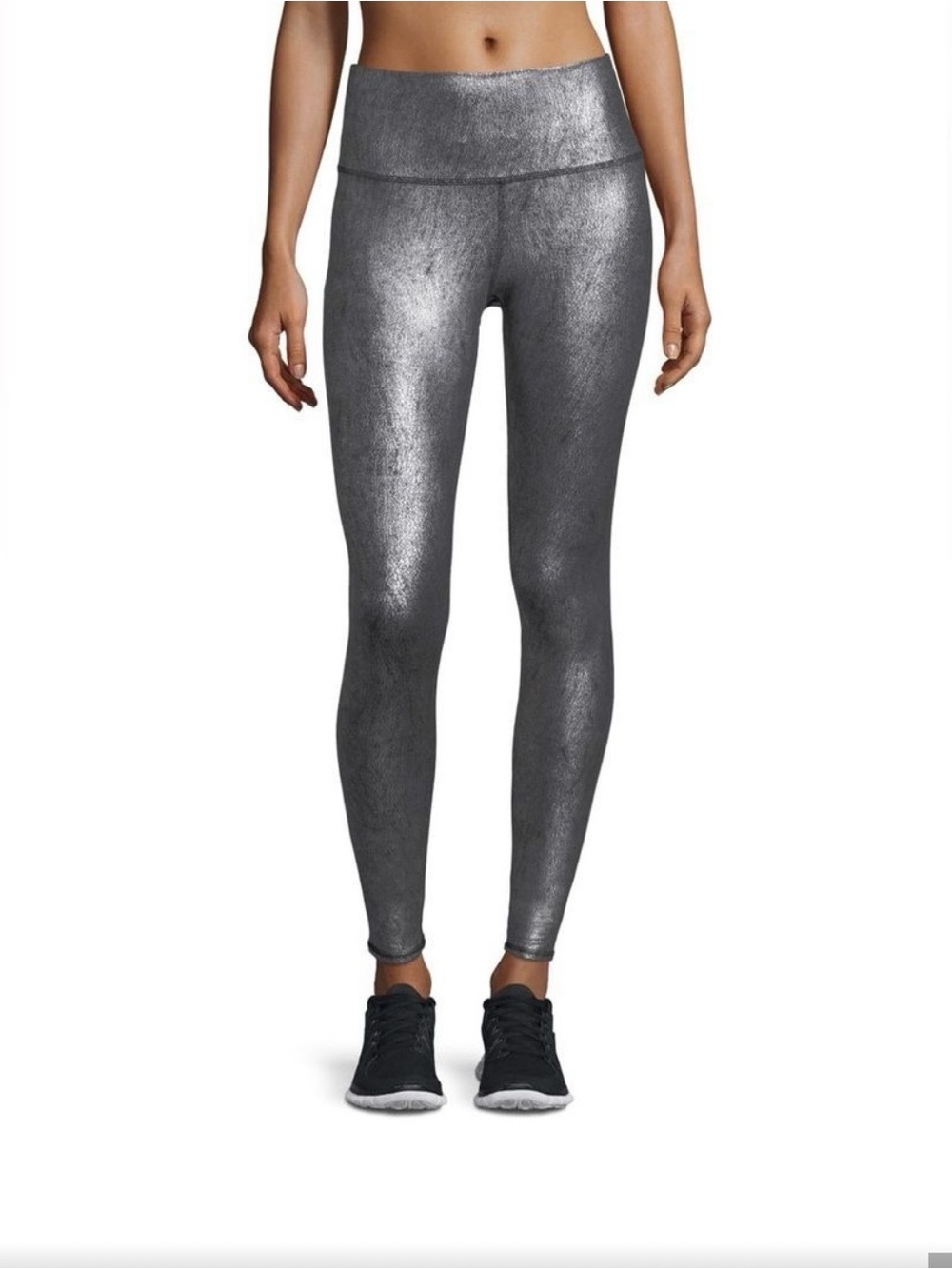 ALO Yoga Metallic Silver airbrush High-Waist Leggings